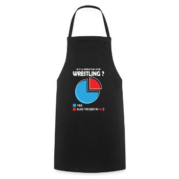 Est-ce un grand jour pour la lutte ? - Tablier de cuisine - noir - Devant - AI Model Male 185 dark (185cm)