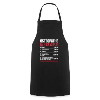 Osteopath hourly rate gift idea humor - Cooking Apron - black - Front - AI Model Male 185 dark (185cm)