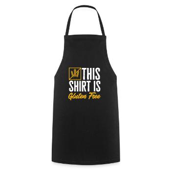 Gluten Free Gluten Intolerance - Cooking Apron - black - Front - AI Model Male 185 dark (185cm)