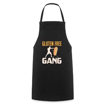 Gluten Free Gluten Intolerance - Cooking Apron - black - Front - AI Model Male 185 dark (185cm)