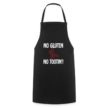 Gluten Free Gluten Intolerance - Cooking Apron - black - Front - AI Model Male 185 dark (185cm)