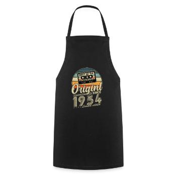 Original Since 1954 Vintage Birthday Gift - Cooking Apron - black - Front - AI Model Male 185 dark (185cm)