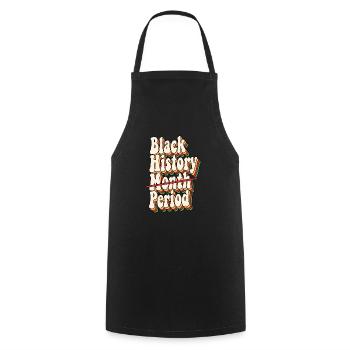 Période du Mois de l’histoire des Noirs Fierté afro-américaine - Tablier de cuisine - noir - Devant - AI Model Male 185 dark (185cm)