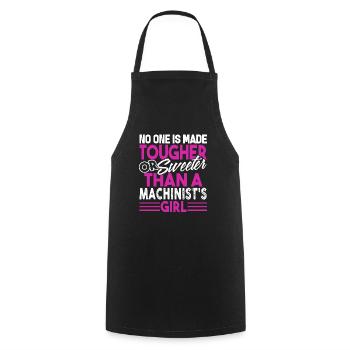 Machinist No One Is Sweeter Than a Machinist Girl - Cooking Apron - black - Front - AI Model Male 185 dark (185cm)
