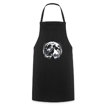 Chien d'horreur Halloween Spooky Dog Lover Chien gothique - Tablier de cuisine - noir - Devant - AI Model Male 185 dark (185cm)