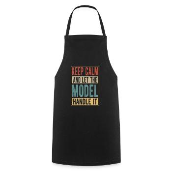 Modèle Retro Gift - Tablier de cuisine - noir - Devant - AI Model Male 185 dark (185cm)