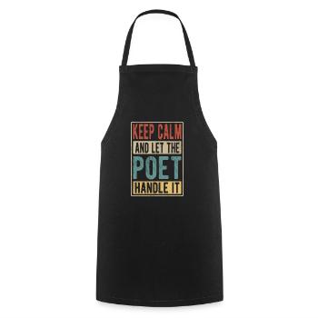 Poet Retro Geschenk - Kochschürze - Schwarz - Vorne - AI Model Male 185 dark (185cm)