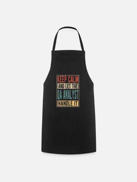 Qa Analyst Retro Geschenk - Kochschürze - Schwarz
