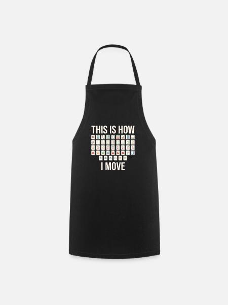 Geschenk für Mahjong Fans - Kochschürze - Schwarz
