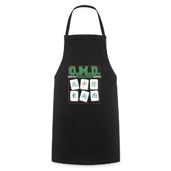 Cadeau pour les fans de Mahjong - Tablier de cuisine - noir - Devant - AI Model Male 185 dark (185cm)