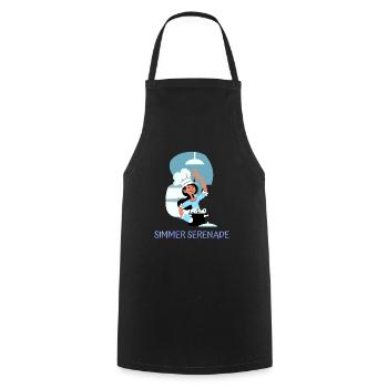 Chef Cook Kitchen Culinary Retro Bake Restaurant - Cooking Apron - black - Front - AI Model Male 185 dark (185cm)