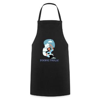 Chef Cook Kitchen Culinary Retro Bake Restaurant - Cooking Apron - black - Front - AI Model Male 185 dark (185cm)