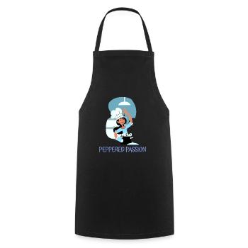 Chef Cook Kitchen Culinary Retro Bake Restaurant - Cooking Apron - black - Front - AI Model Male 185 dark (185cm)