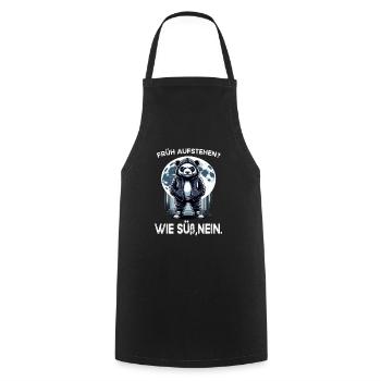 I hate people morning grouch in the office funny - Cooking Apron - black - Front - AI Model Male 185 dark (185cm)