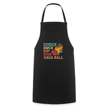 Ballon Dodgeball Hexagon Pit Sports Gaga - Tablier de cuisine - noir - Devant - AI Model Male 185 dark (185cm)