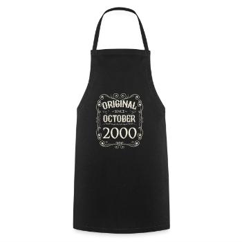 Millésime - Original depuis octobre 2000 Anniversaire - Tablier de cuisine - noir - Devant - AI Model Male 185 dark (185cm)
