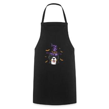 Bernedoodle Dog - Cooking Apron - black - Front - AI Model Male 185 dark (185cm)