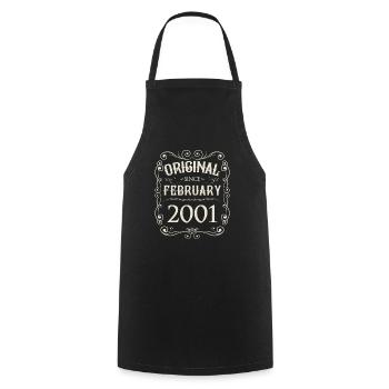 Millésime - Original depuis février 2001 Anniversaire - Tablier de cuisine - noir - Devant - AI Model Male 185 dark (185cm)