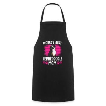 Bernedoodle Dog - Cooking Apron - black - Front - AI Model Male 185 dark (185cm)