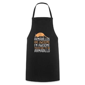 Armadillo Pet Armadillo Gift - Cooking Apron - black - Front - AI Model Male 185 dark (185cm)
