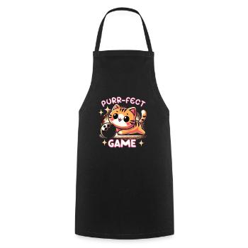 Funny bowling team bowler strike bowling club - Cooking Apron - black - Front - AI Model Male 185 dark (185cm)