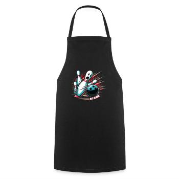 Funny bowling team bowler strike bowling club - Cooking Apron - black - Front - AI Model Male 185 dark (185cm)