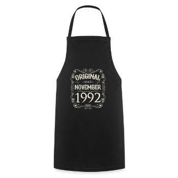 Vintage - Original depuis novembre 1992 Anniversaire - Tablier de cuisine - noir - Devant - AI Model Male 185 dark (185cm)