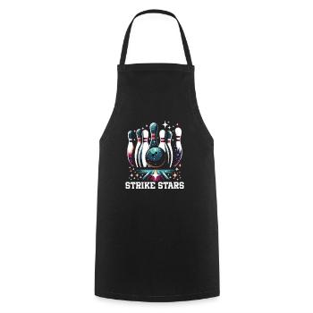 Funny bowling team bowler strike bowling club - Cooking Apron - black - Front - AI Model Male 185 dark (185cm)