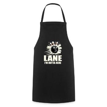 Funny bowling team bowler strike bowling club - Cooking Apron - black - Front - AI Model Male 185 dark (185cm)