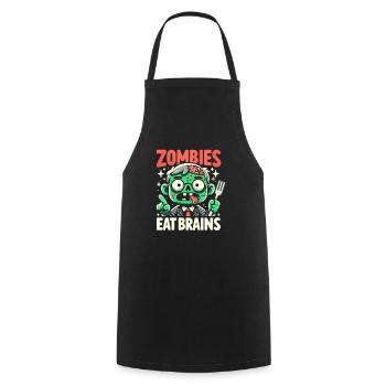 Horror Movie Fan Zombie Horror Classic - Cooking Apron - black - Front - AI Model Male 185 dark (185cm)