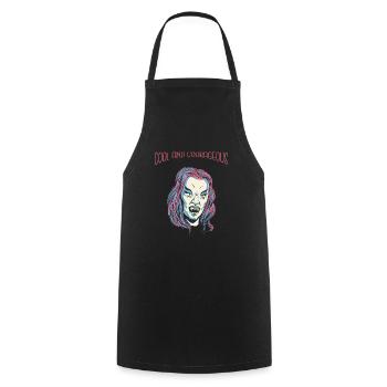 Cool Vampire Retro Halloween Beautiful Hot Fashion - Kochschürze - Schwarz - Vorne - AI Model Male 185 dark (185cm)