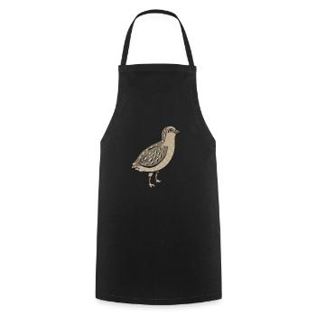 Oiseau de caille - Tablier de cuisine - noir - Devant - AI Model Male 185 dark (185cm)