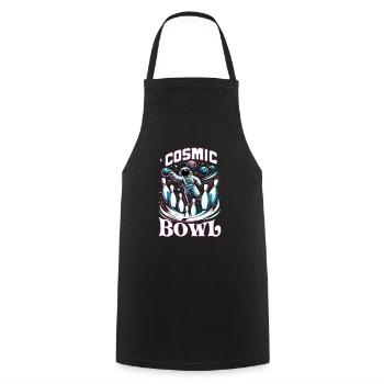 Funny bowling team bowler strike bowling club - Cooking Apron - black - Front - AI Model Male 185 dark (185cm)
