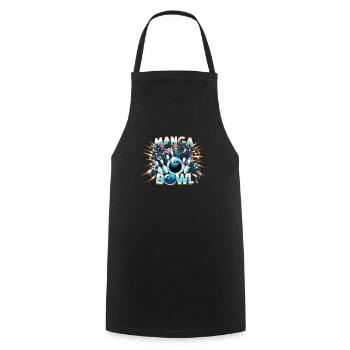Funny bowling team bowler strike bowling club - Cooking Apron - black - Front - AI Model Male 185 dark (185cm)