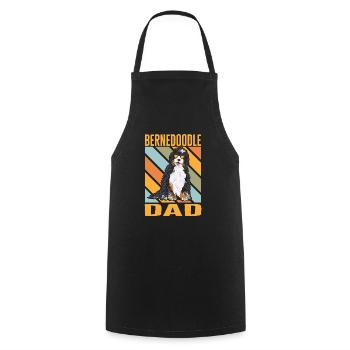 Bernedoodle Dog - Cooking Apron - black - Front - AI Model Male 185 dark (185cm)