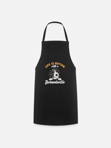 Bernedoodle Hund - Kochschürze - Schwarz