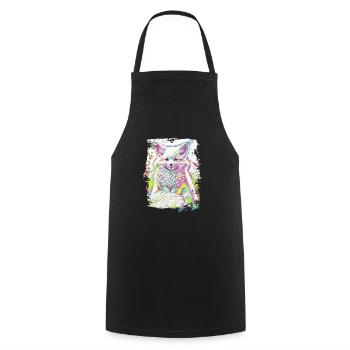 Niedliches Polarfuchs-Geschenk - Kochschürze - Schwarz - Vorne - AI Model Male 185 dark (185cm)