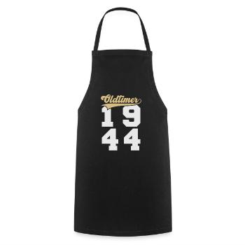 Oldtimer 1944 - Cooking Apron - black - Front - AI Model Male 185 dark (185cm)