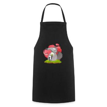 Dear Anteater Gift - Cooking Apron - black - Front - AI Model Male 185 dark (185cm)