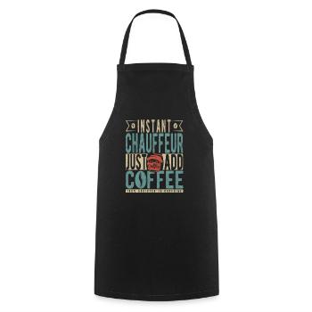 Instant-Chauffeur Fügen Sie einfach Kaffee hinzu - Kochschürze - Schwarz - Vorne - AI Model Male 185 dark (185cm)