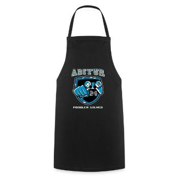 Abitur PROBLEM SOLVED Gamer Abiturienten Abi - Kochschürze - Schwarz - Vorne - AI Model Male 185 dark (185cm)