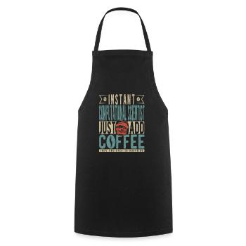 Instant Computational Scientist Just Add Coffee - Cooking Apron - black - Front - AI Model Male 185 dark (185cm)