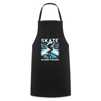 Patinage sur glace Patineurs sur glace - Tablier de cuisine - noir - Devant - AI Model Male 185 dark (185cm)