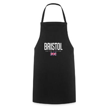 Bristol, United Kingdom - Cooking Apron - black - Front - AI Model Male 185 dark (185cm)