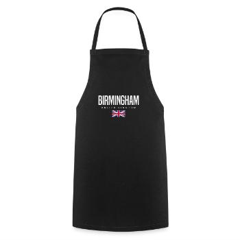 Birmingham, Royaume-Uni - Tablier de cuisine - noir - Devant - AI Model Male 185 dark (185cm)