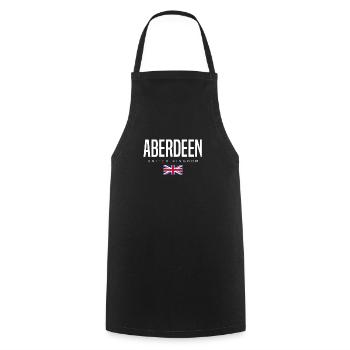 Aberdeen, United Kingdom - Cooking Apron - black - Front - AI Model Male 185 dark (185cm)