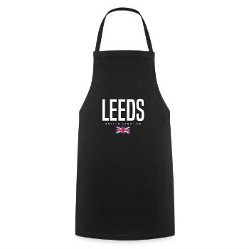 Leeds Vereinigtes Königreich - Kochschürze - Schwarz - Vorne - AI Model Male 185 dark (185cm)