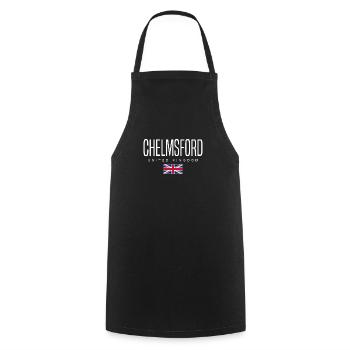 Chelmsford, United Kingdom - Cooking Apron - black - Front - AI Model Male 185 dark (185cm)