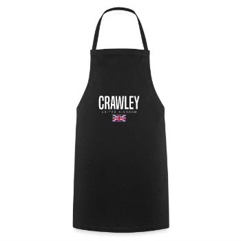 Crawley, United Kingdom - Cooking Apron - black - Front - AI Model Male 185 dark (185cm)