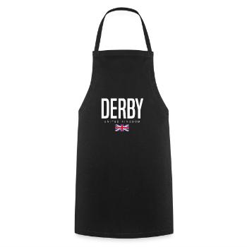 Derby, Royaume-Uni - Tablier de cuisine - noir - Devant - AI Model Male 185 dark (185cm)